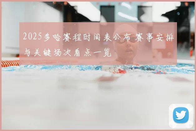 2025多哈赛程时间表公布 赛事安排与关键场次看点一览